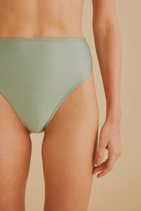 Bas de bikini taille haute - Vert