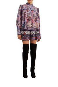 Mini jupe Lavande Wild Night en coton - Violet