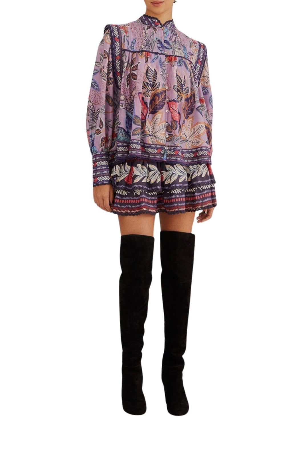 Mini jupe Lavande Wild Night en coton - Violet