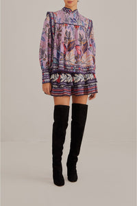 Mini jupe Lavande Wild Night en coton - Violet