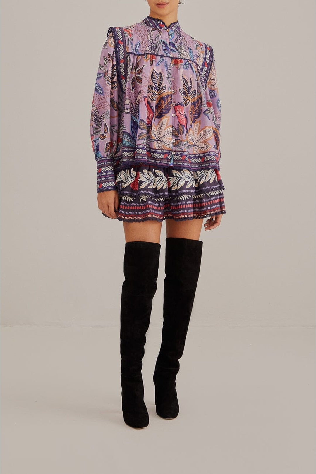 Mini jupe Lavande Wild Night en coton - Violet