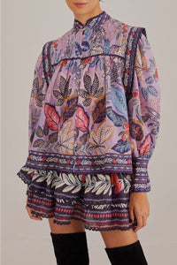 Mini jupe Lavande Wild Night en coton - Violet