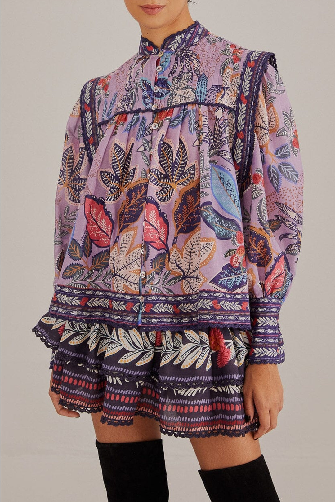 Mini jupe Lavande Wild Night en coton - Violet