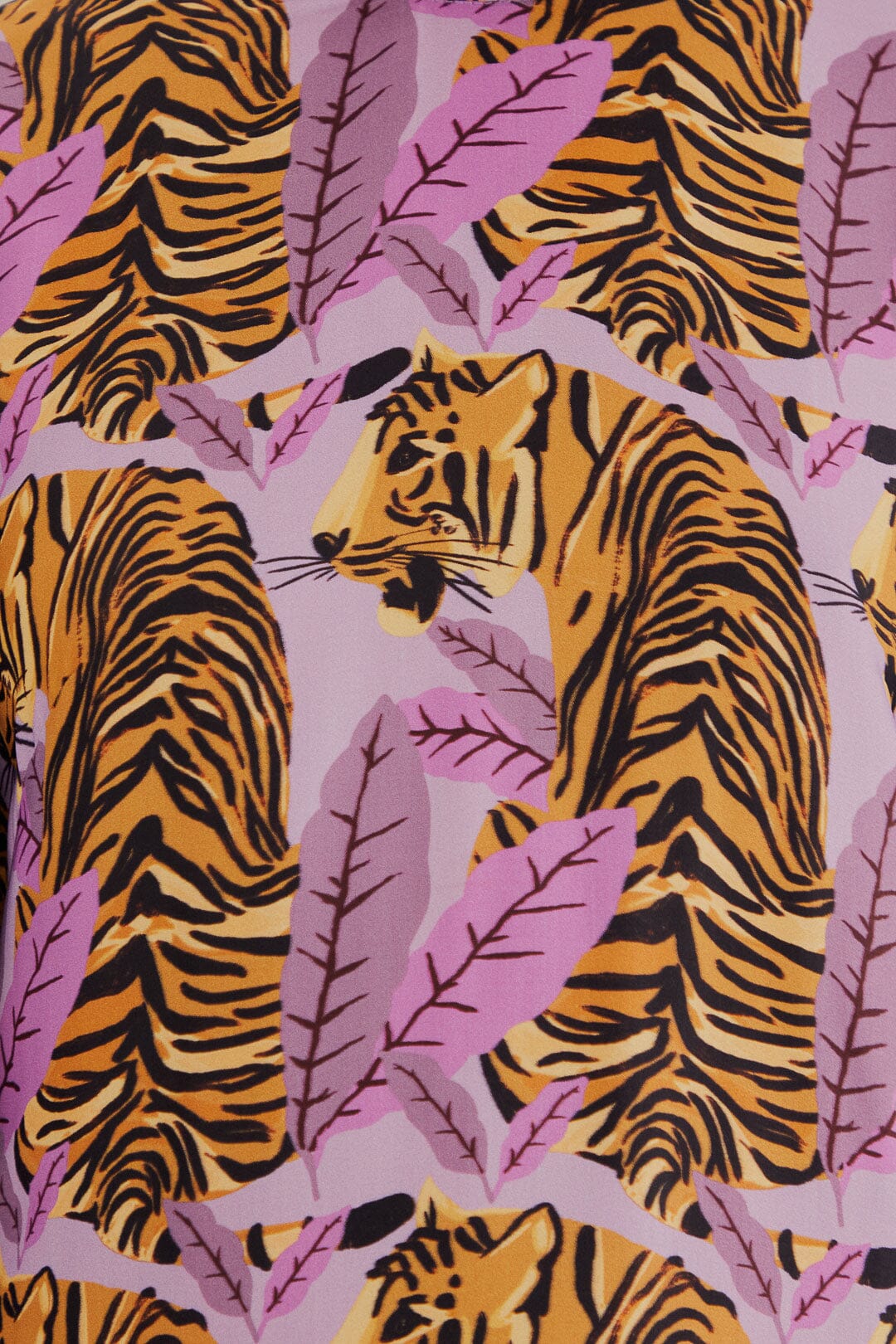 Robe midi Lavande à feuilles de tigre - Violet