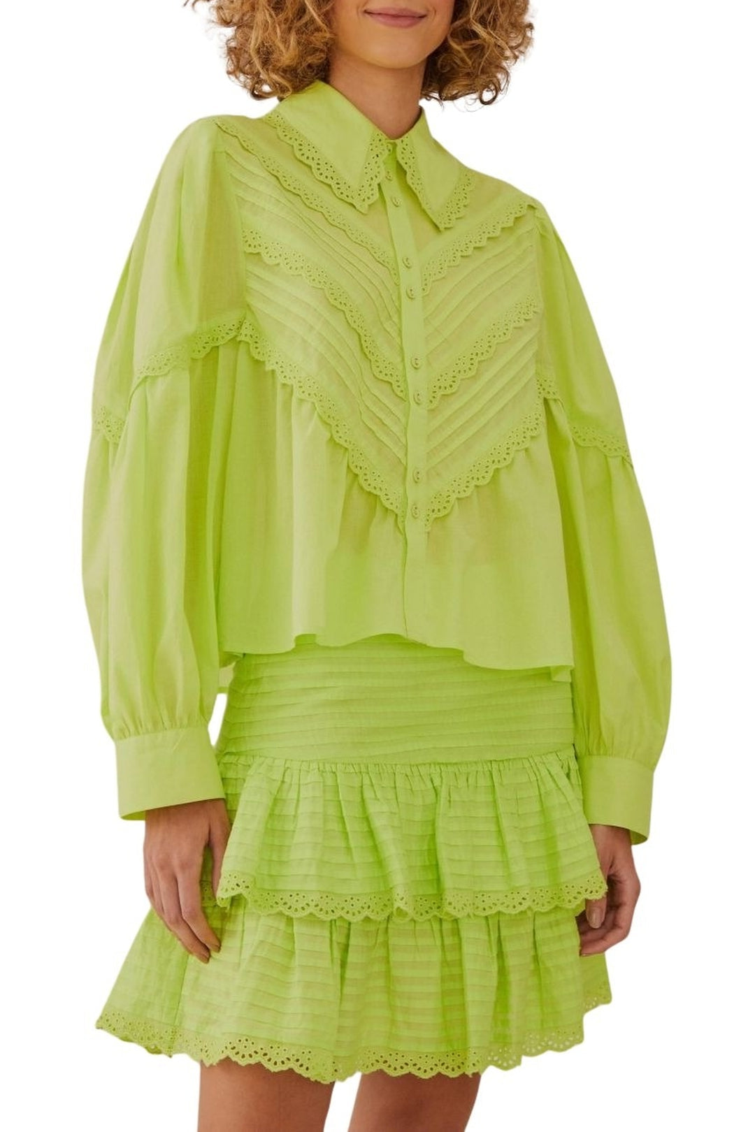 Mini jupe Neon en coton - Vert