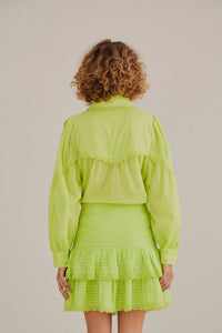 Mini jupe Neon en coton - Vert