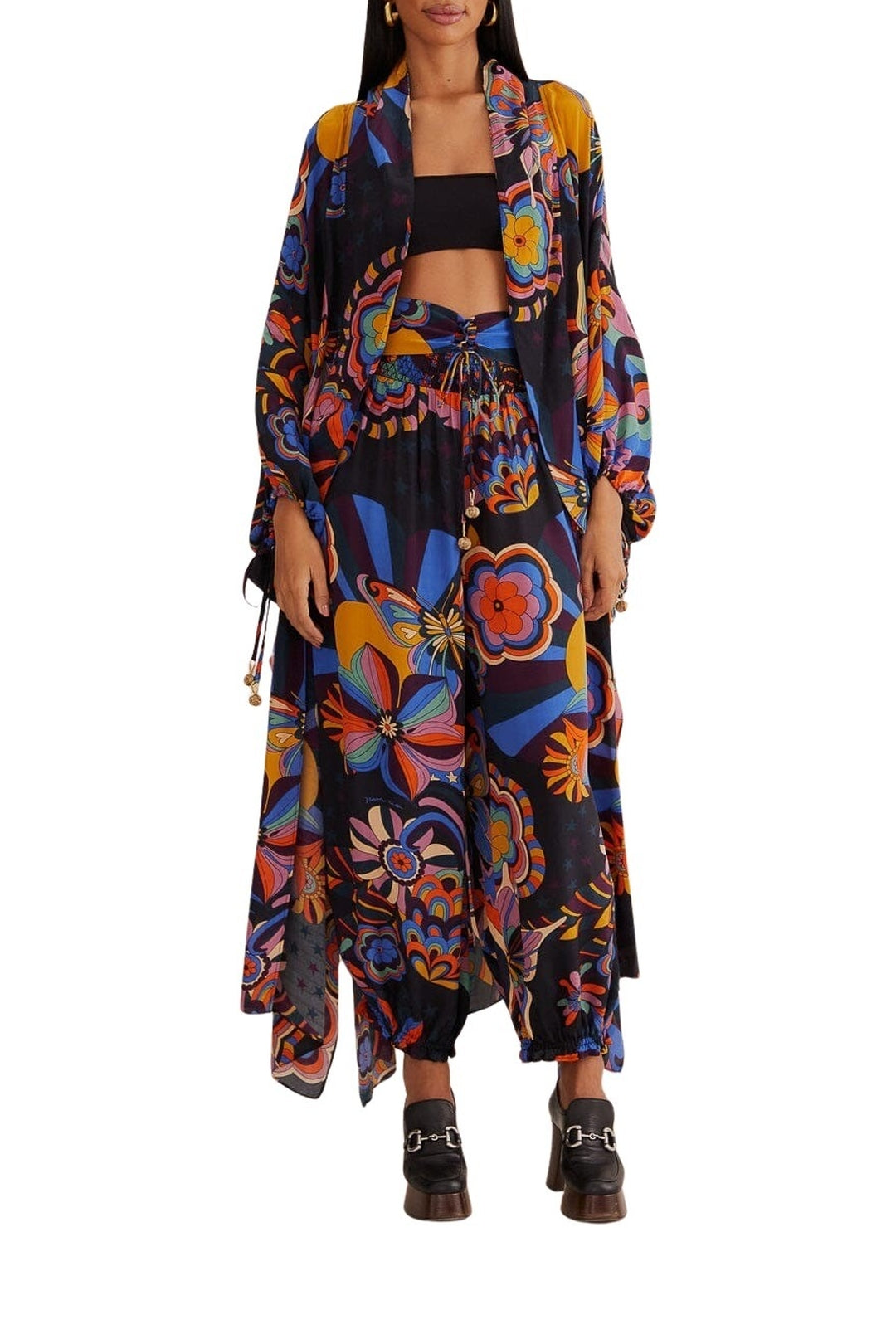 Pantalon style années 70 - Multicolore