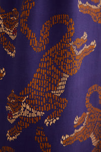 Pantalon à motif Léopard en coton - Bleu