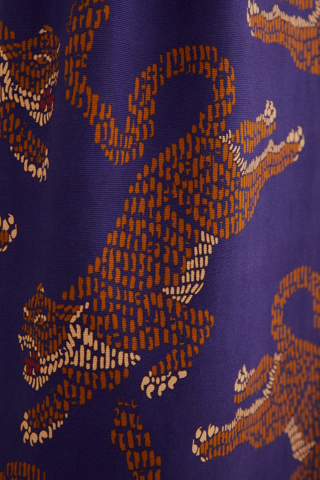 Pantalon à motif Léopard en coton - Bleu