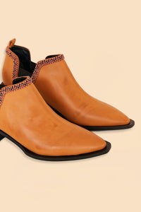 Bottes basses à talons - Orange