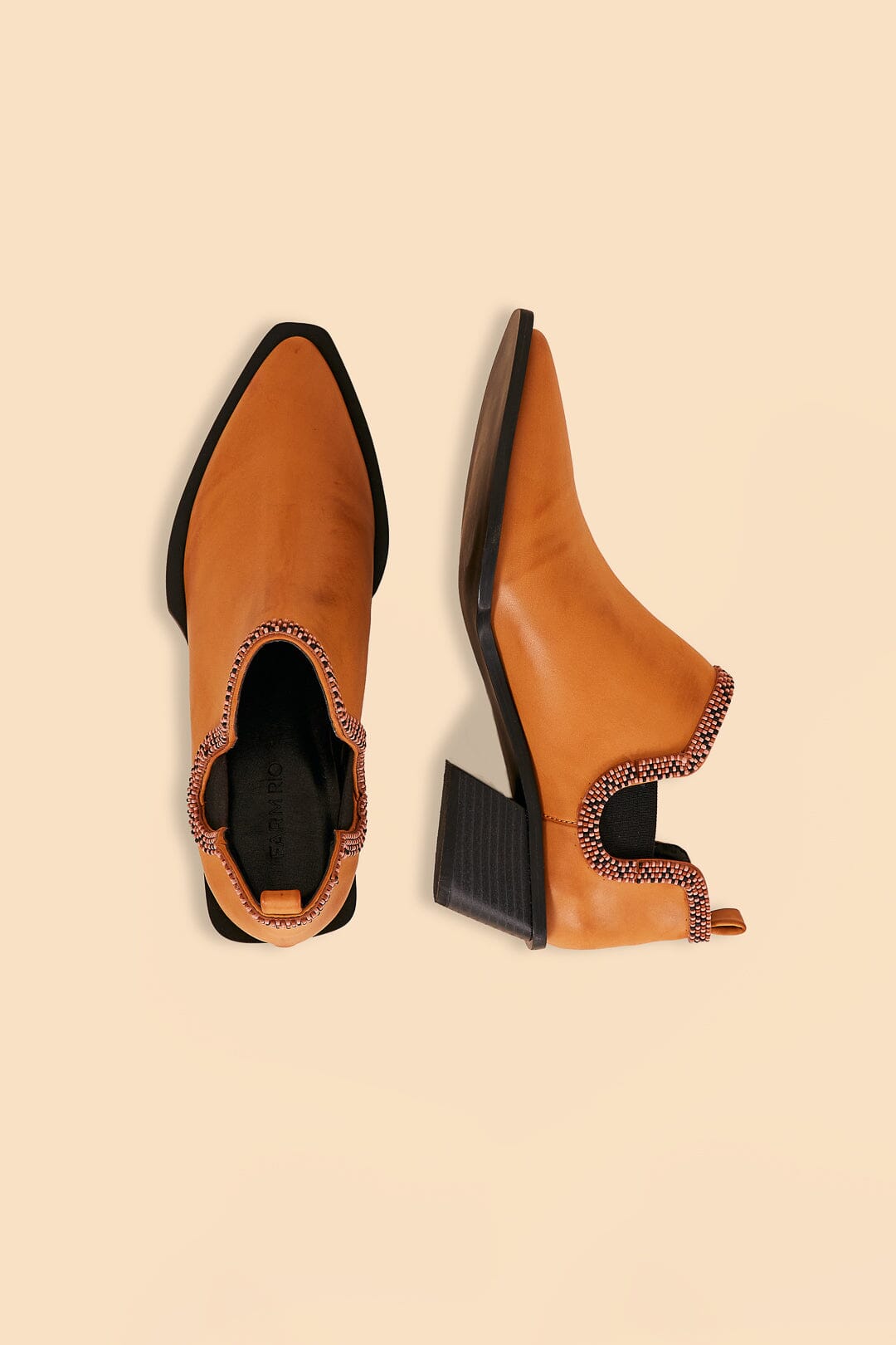Bottes basses à talons - Orange