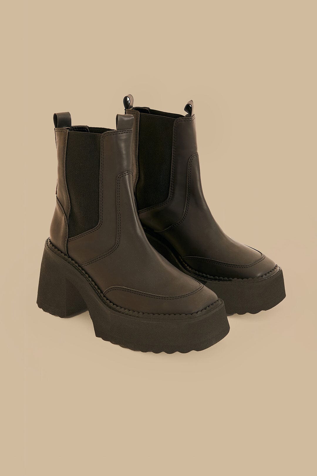 Bottes chelsea à talons bloc - Noir