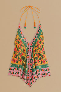 Blouse Heart Ivy Scarf - Jaune