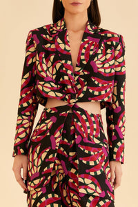 Blazer Banana Dots à découpes en coton - Rouge