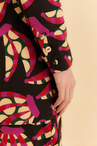 Blazer Banana Dots à découpes en coton - Rouge