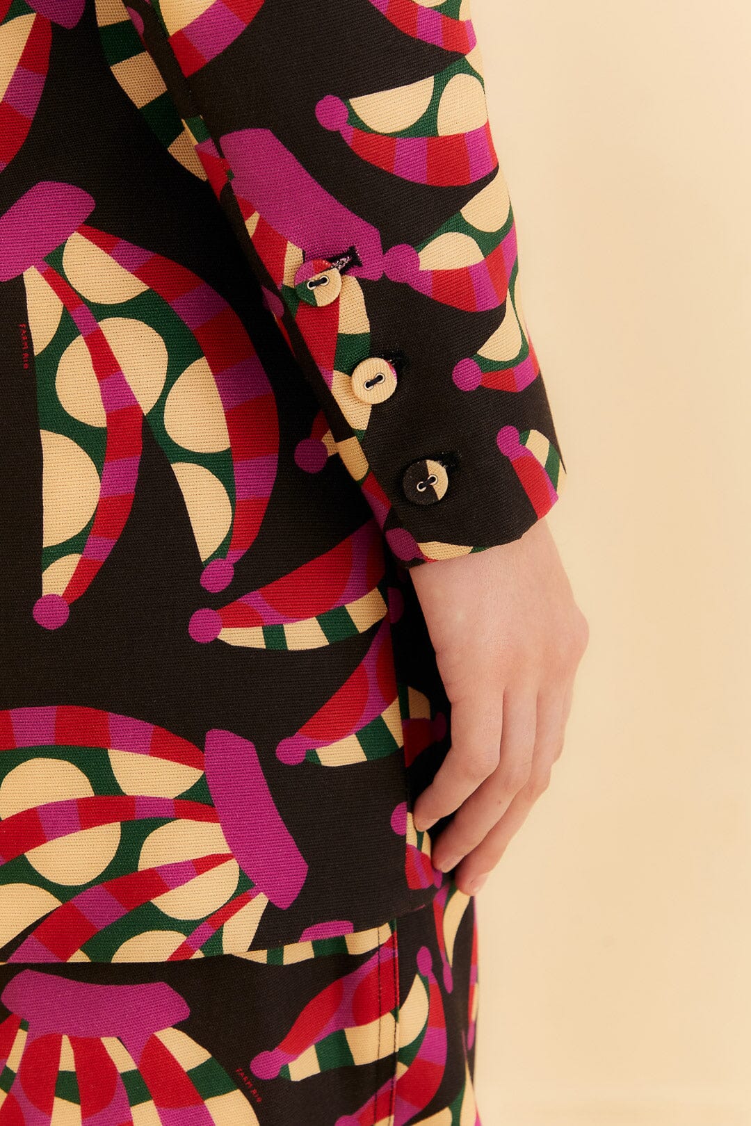 Blazer Banana Dots à découpes en coton - Rouge