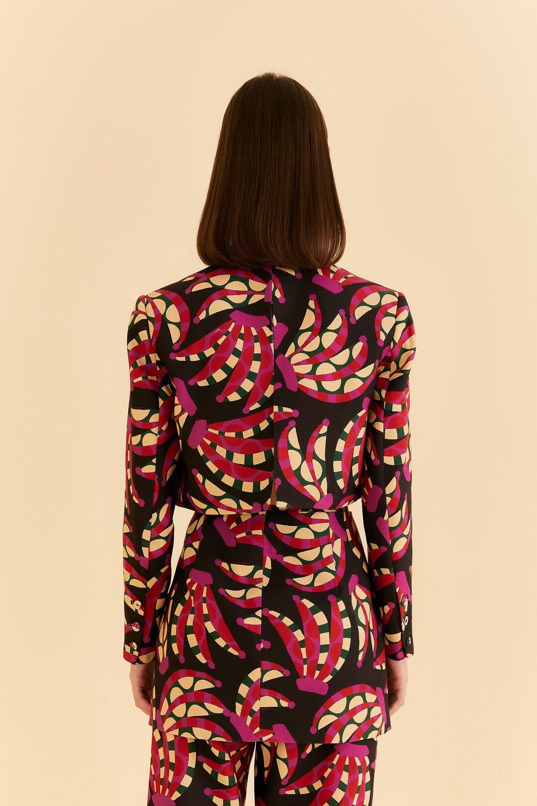 Blazer Banana Dots à découpes en coton - Rouge