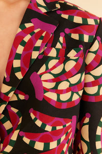 Blazer Banana Dots à découpes en coton - Rouge