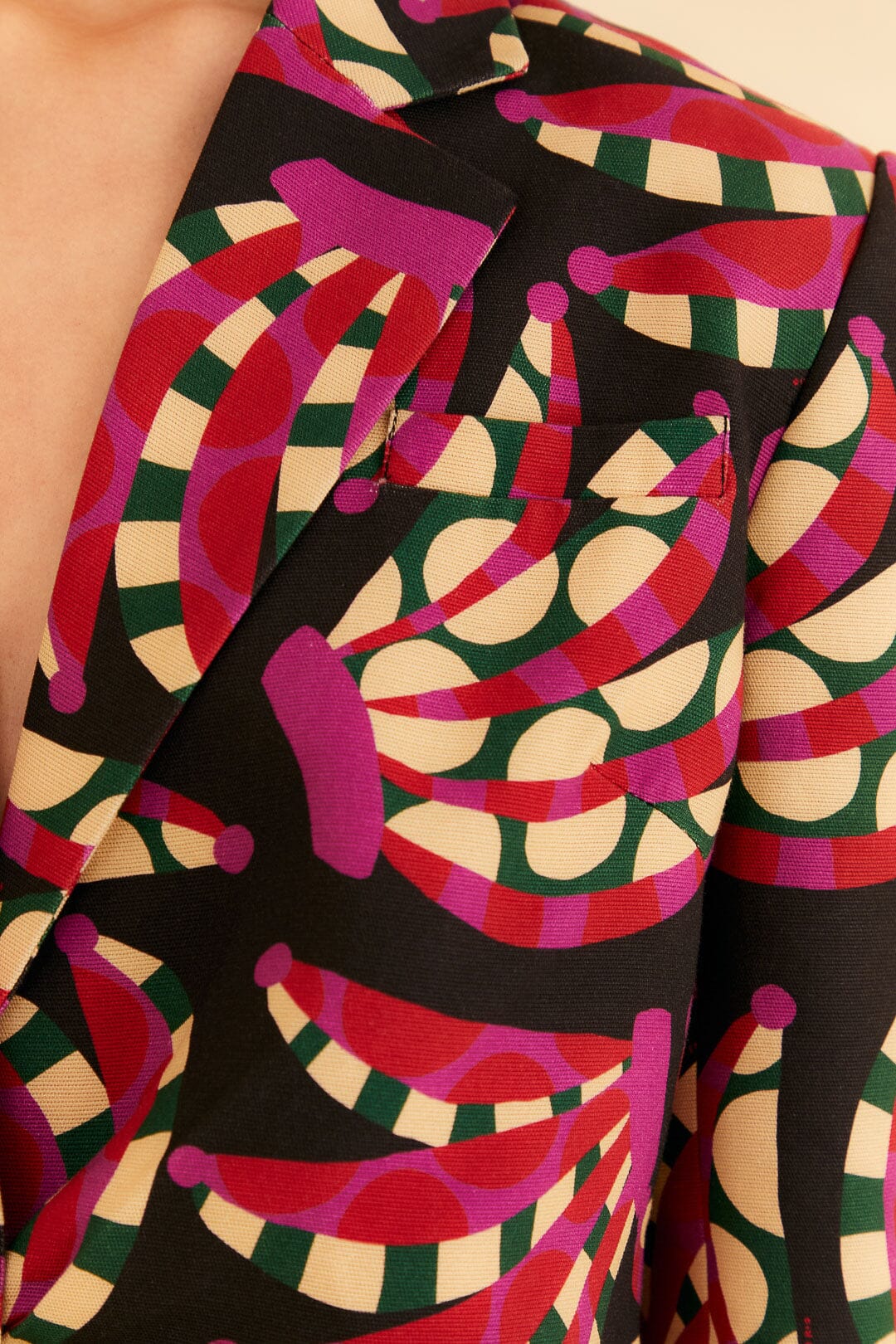 Blazer Banana Dots à découpes en coton - Rouge