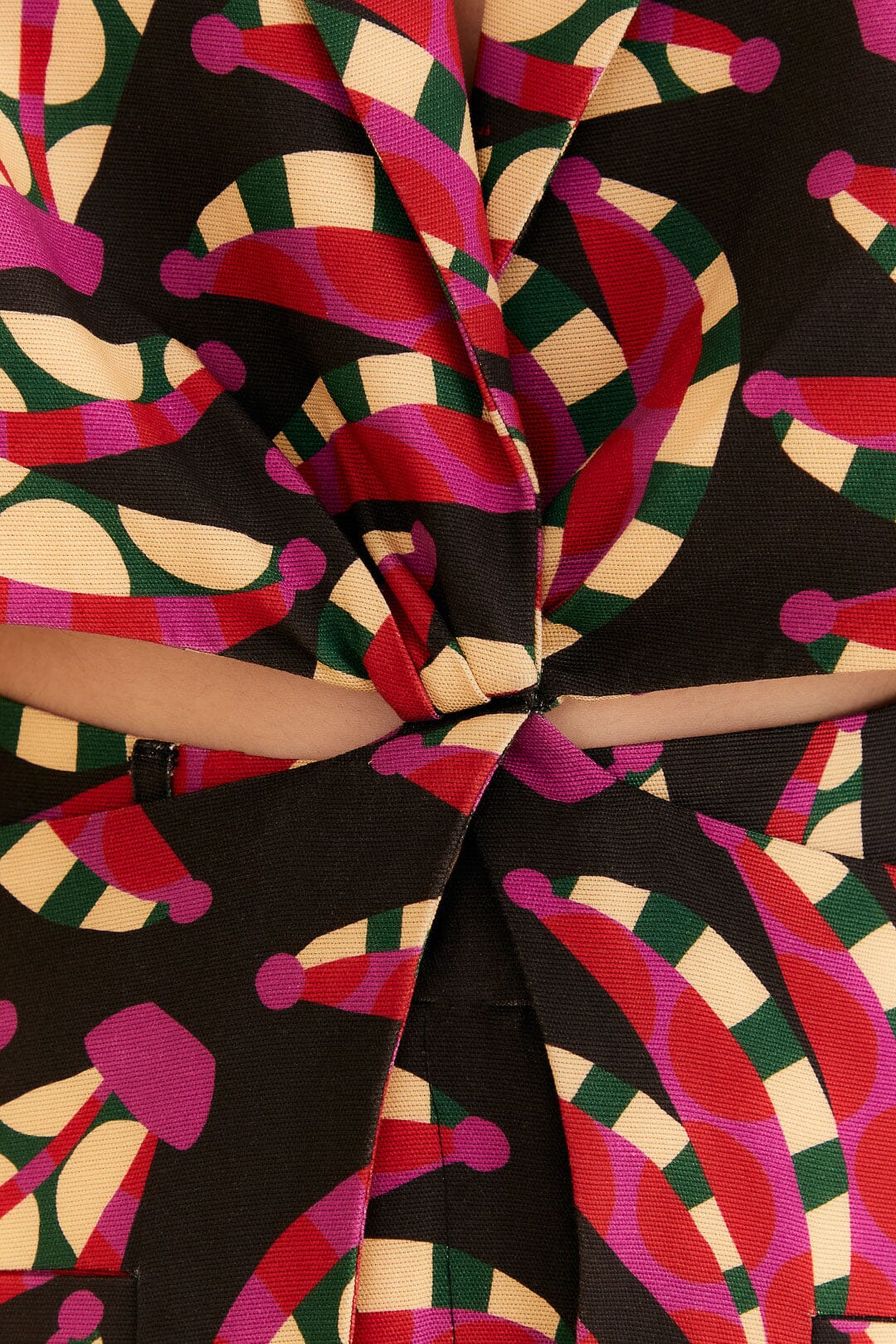 Blazer Banana Dots à découpes en coton - Rouge