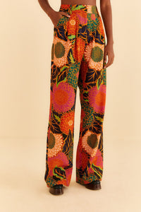 Pantalon taille basse en coton - Rouge