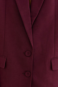Blazer droit en coton - Bordeaux