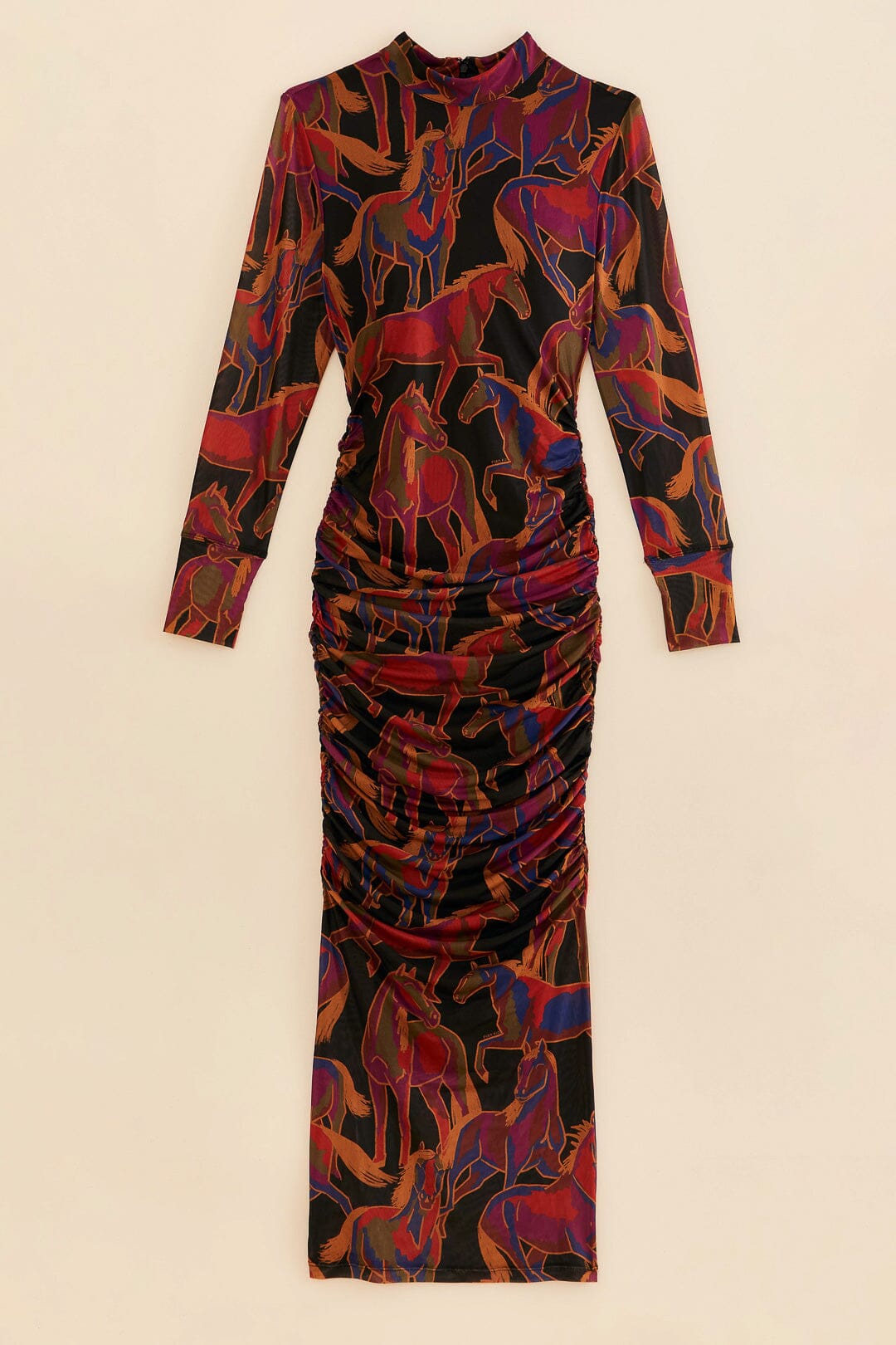 Robe longue en tulle - Bordeaux