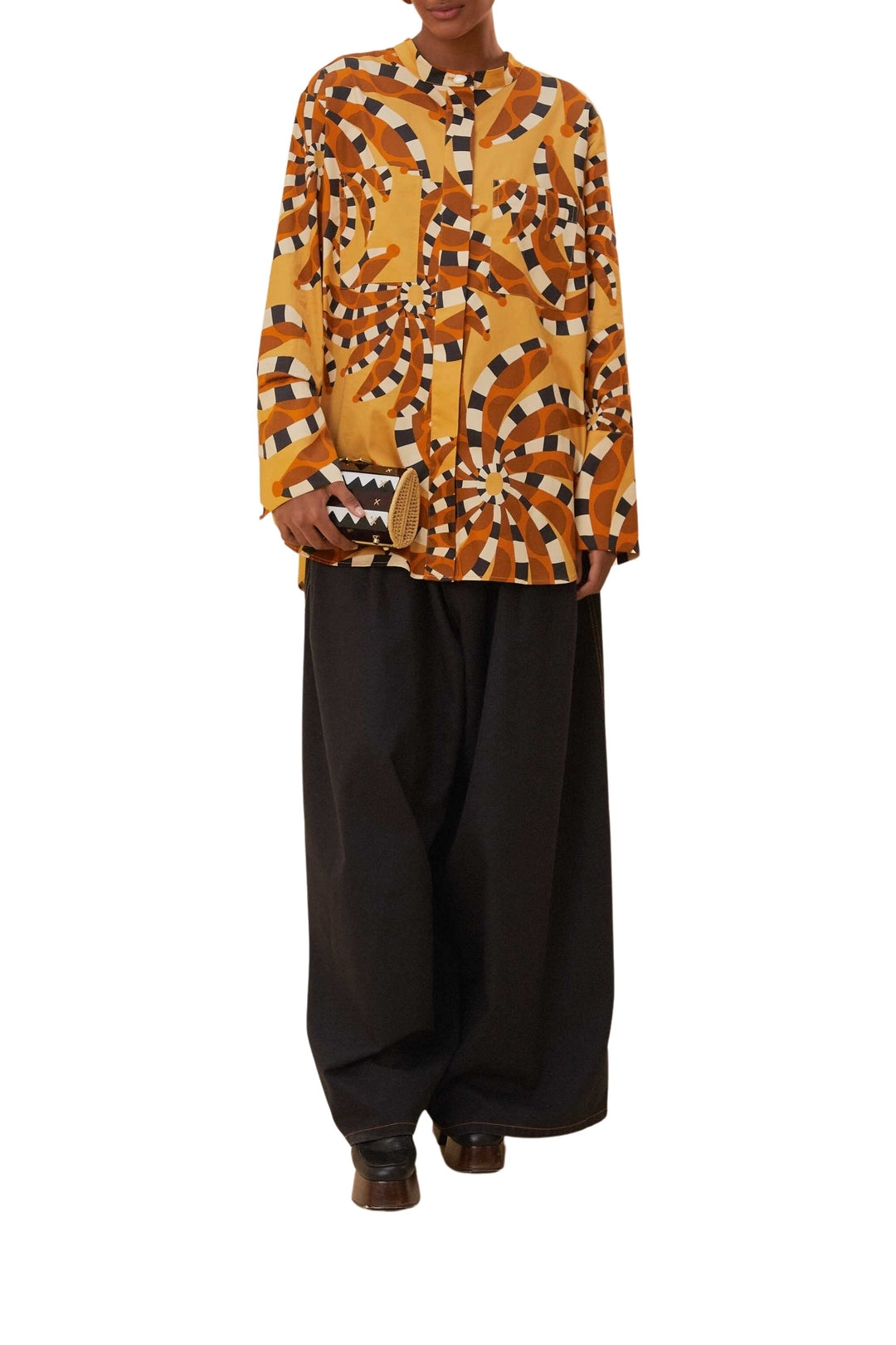 Chemise longue Bananada en coton - Jaune