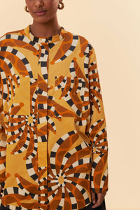 Chemise longue Bananada en coton - Jaune