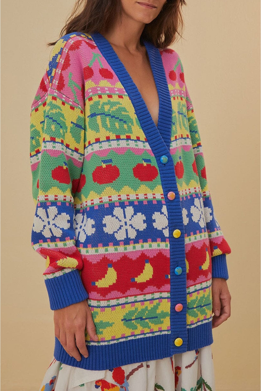 Cardigan Sweet Orchad en coton - Multicolore