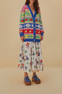 Cardigan Sweet Orchad en coton - Multicolore