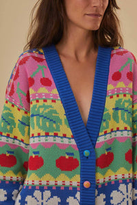 Cardigan Sweet Orchad en coton - Multicolore