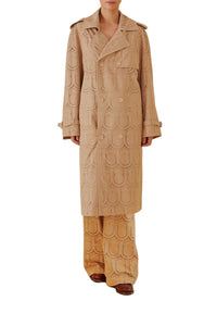 Trenchcoat Pineapple à œillets en coton - Beige