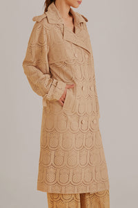 Trenchcoat Pineapple à œillets en coton - Beige