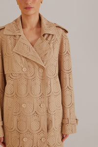 Trenchcoat Pineapple à œillets en coton - Beige