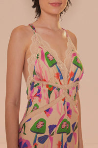 Robe midi Fairies Sand Slip - Rose