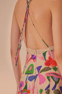 Robe midi Fairies Sand Slip - Rose