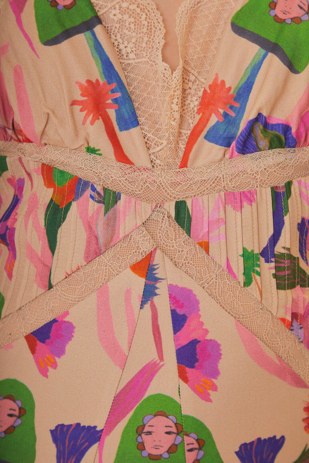 Robe midi Fairies Sand Slip - Rose