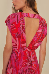 Robe midi Endless Summer à encolure en - Rouge