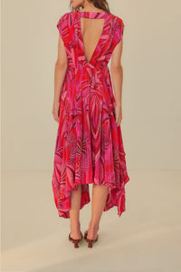 Robe midi Endless Summer à encolure en - Rouge