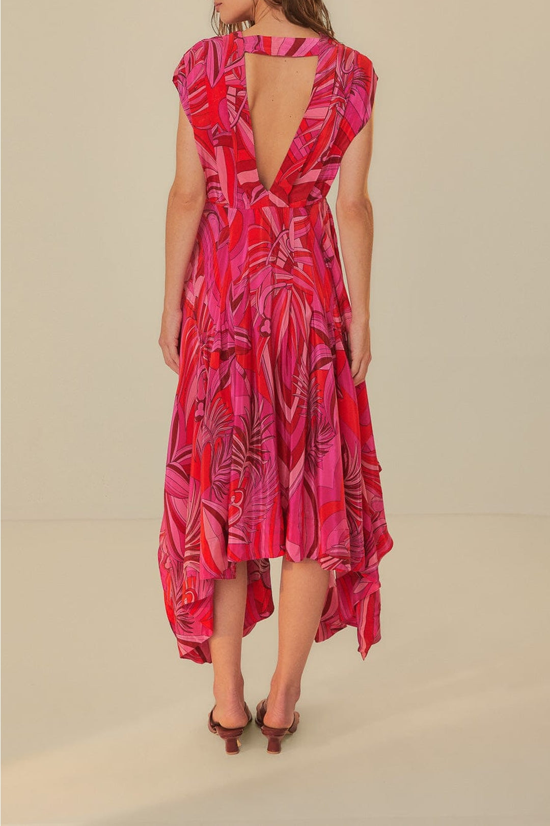 Robe midi Endless Summer à encolure en - Rouge