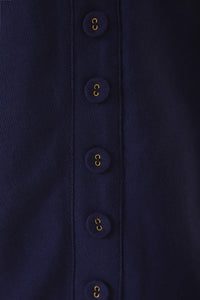 Pantalon taille haute en coton - Bleu