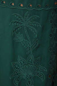 Jupe midi Richelieu - Vert