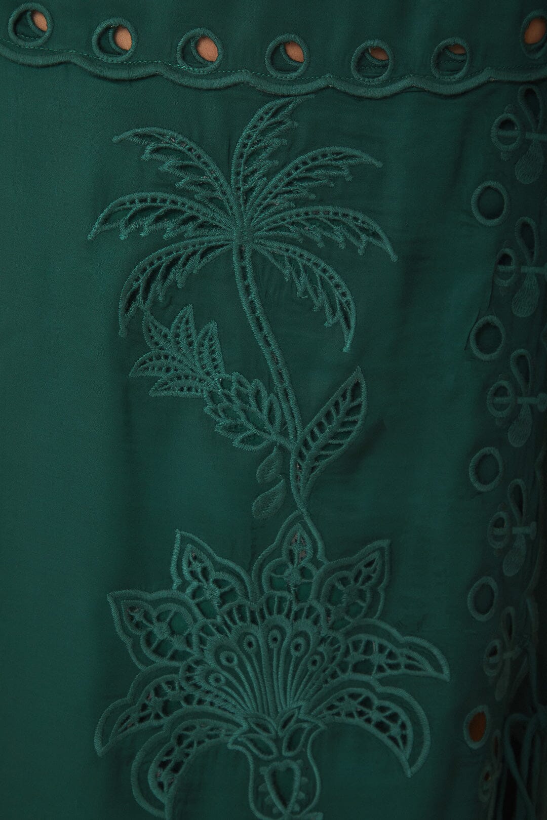 Jupe midi Richelieu - Vert