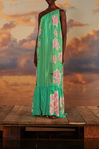 Robe longue Vibes florales - Vert