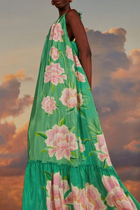Robe longue Vibes florales - Vert