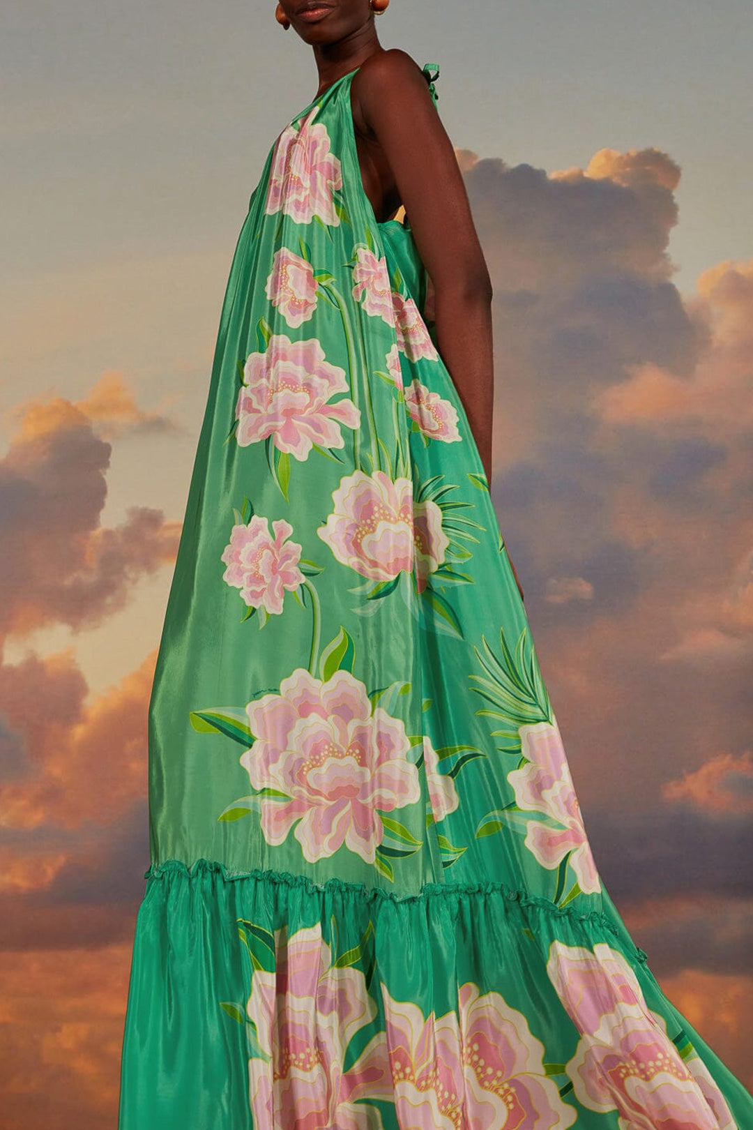 Robe longue Vibes florales - Vert
