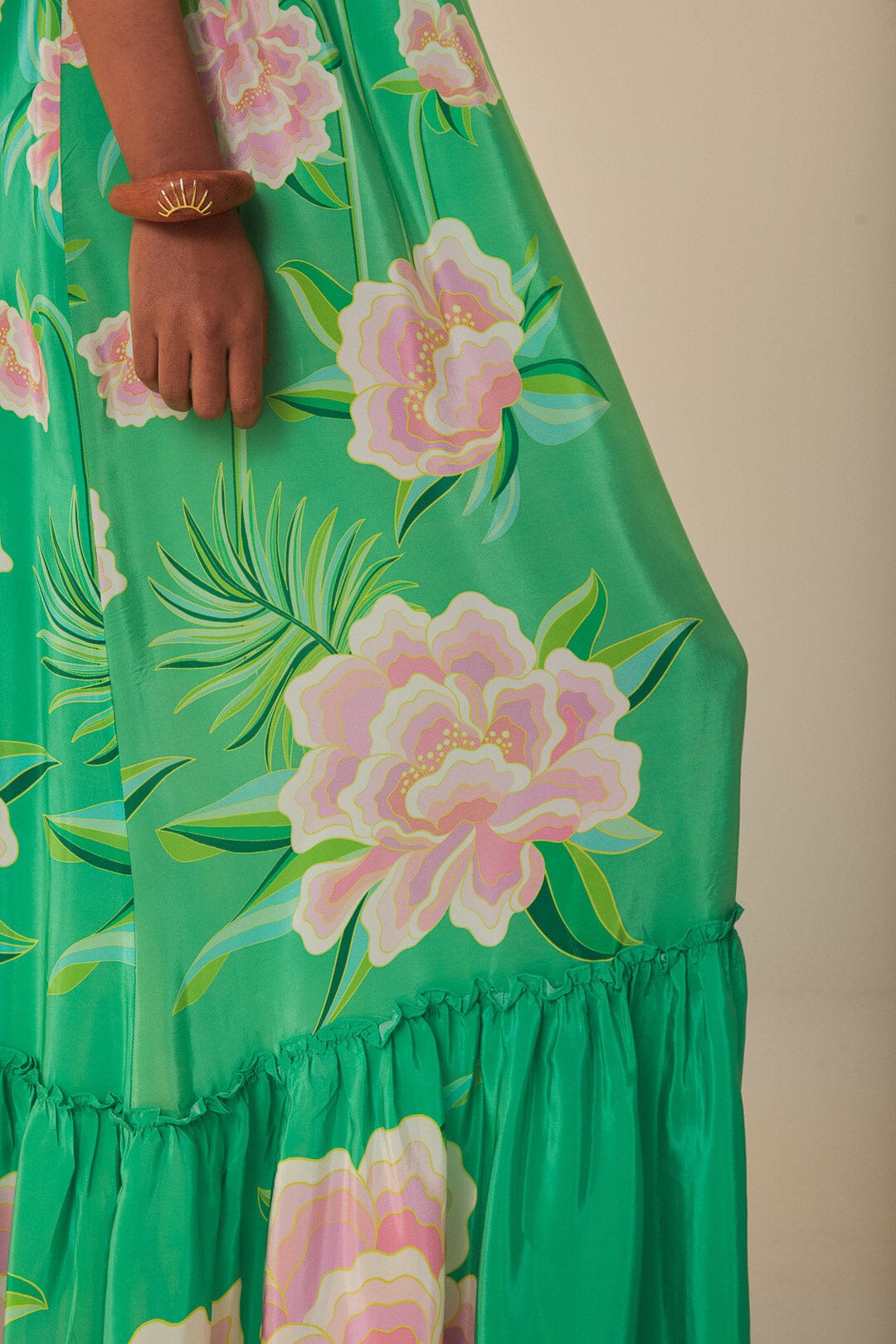 Robe longue Vibes florales - Vert