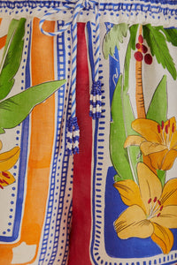 Short Tropical Destination en lin - Multicolore