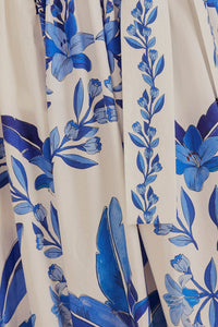 Jupe midi Blue Yard en coton - Bleu
